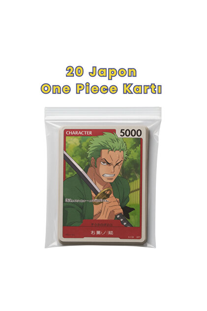 ONE PİECE 20 Adet Japon One Piece Anime Oyun Kartı – Karışık Paket