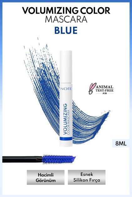 Volumizing Color Hacim ve Uzatma Etkili Renkli Tubing Maskara - Mavi