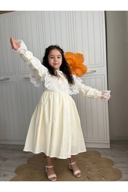 Girls' Quran Course Ceremony Dress 100% Cotton Comfort Fit