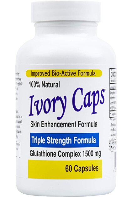 IVORY Maximum Potency 1500 mg Glutathione Skin Whitening Pills Complex 60  Capsules- Trendyol