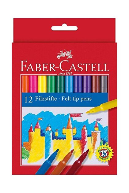Unicolor Felt-Tip Pens, 12 Colors, 554212