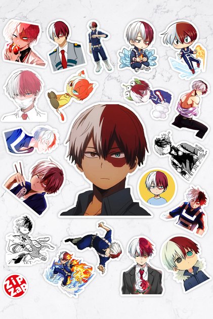 Shoto Todoroki Anime Sticker Paketi (20 ADET) My Hero Academia