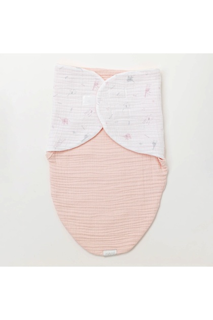 Ac25518 Love Family Muslin Baby Swaddle Salmon