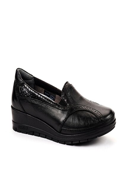 Forelli MIMOZA-H Kadın Siyah (36-41) Deri Comfort Ayakkabı
