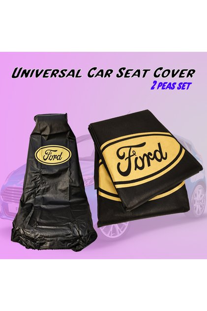 Car Seat Covers 2pcs – Dust & Dirt Protection For Service Center & Daily Use Black