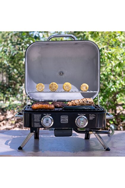 Kenmore Kt-r40003-bk Gazlı 2 Ocaklı Masa Üstü Barbekü - Siyah