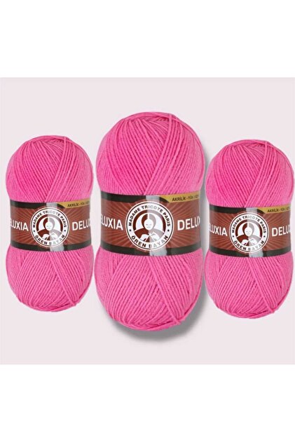 Ören Bayan 3 Lü Paket Ören Deluxıa Pembe El Örgü Ipi - 042
