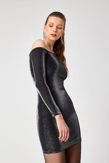 slim fit dress slacks Black Short Sleeve Mini Dress - All Dresses main image 1