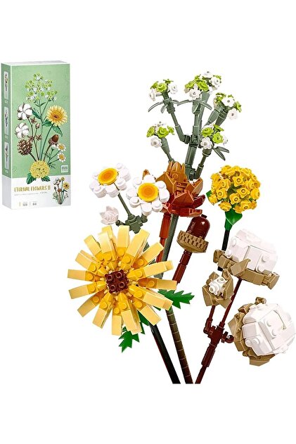 Vagonlife Loz Ebedi Çiçekler: Pamuk Papatya Gerbera 646 Parça
