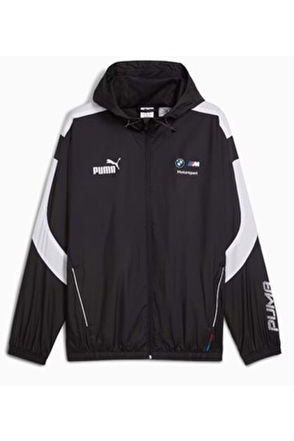 Puma Bmw Mms Pumatech Full-Zip Erkek Siyah Günlük Stil Sweatshirt