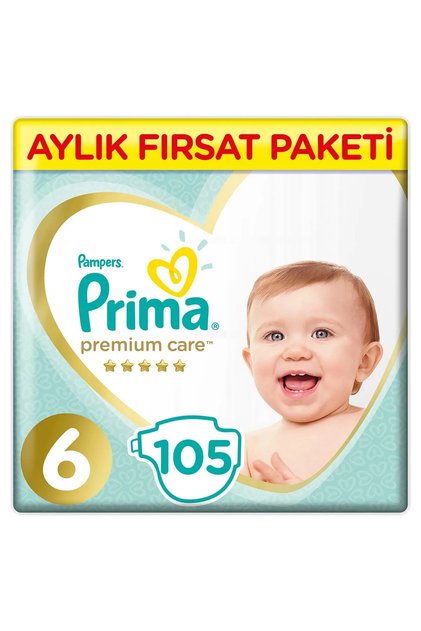 Baby Diapers Premium Care Size 6 105 Pieces Monthly Offer Package