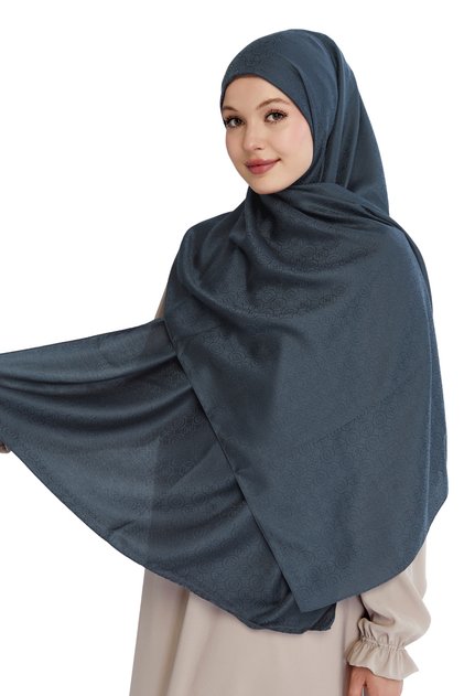 Monogram Star Pattern Shawl - Anthracite