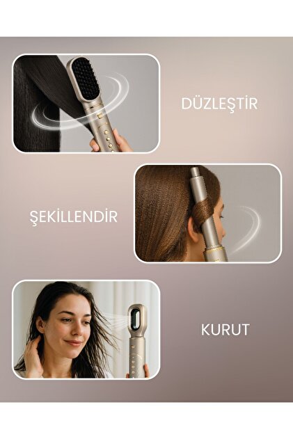 Mieco Aria 8 In 1 Iyon Özellikli Saç Kurutma Ve Şekillendirme Seti