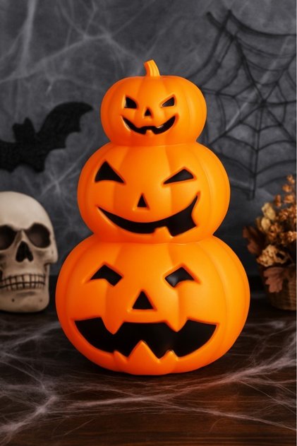 Cadılar Bayramı Halloween Balkabağı 3 Lü Işıklı