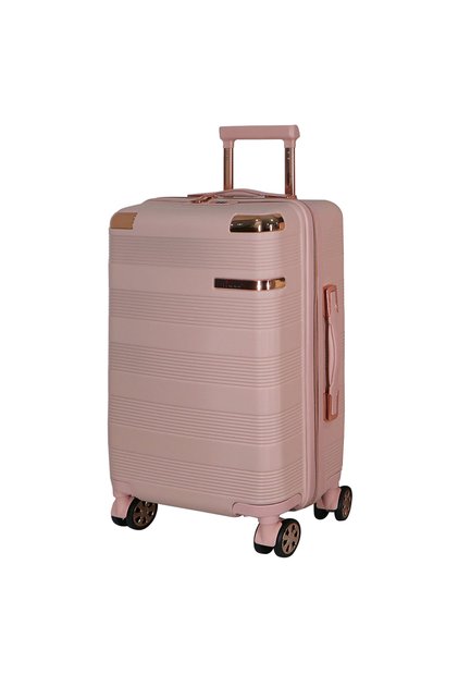 Hard Case Cabin Luggage Trolley ABS Lightweight With Built In TSA Type Lock A5125 Milk pink