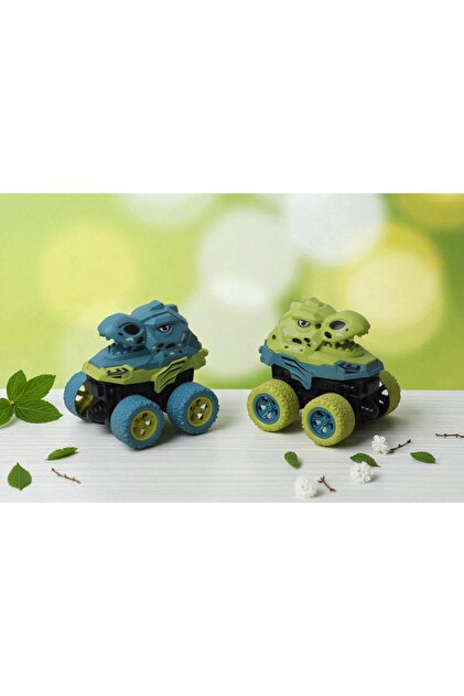 e-life shop Dinosaur Off-Road T-Rex Sürtmeli Oyuncak Araba Seti