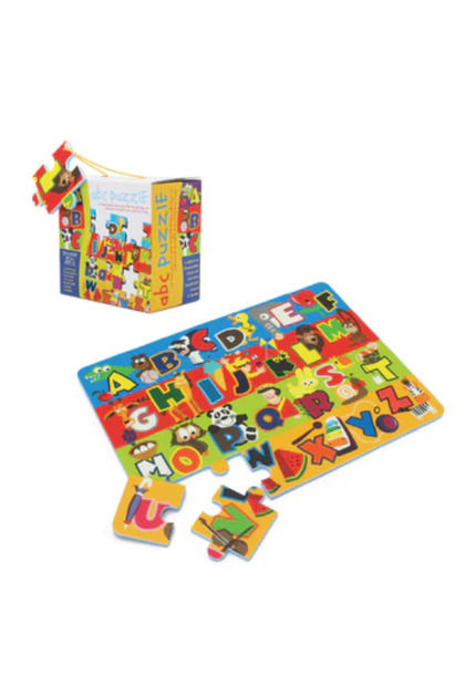 Covor Puzzle, Spuma EVA, Alfabet Colorat A-Z cu 24 de Piese Mari, Joc de Invatare Sigur, Non-toxic