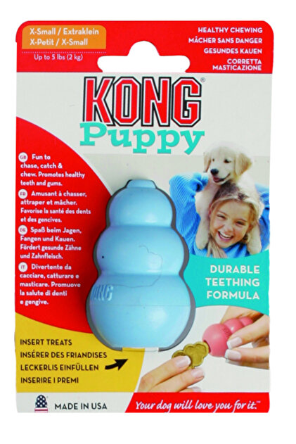 KONG Puppy Yavru Köpekler İçin Çok Amaçlı Isırma Oyuncağı L