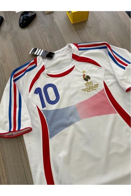 FRANCE 98 日本代表モデルシャツ S/M 白 サッカー応援ユニフォーム Lion Spor France National Team 98 World Cup Zinedine Zidane
