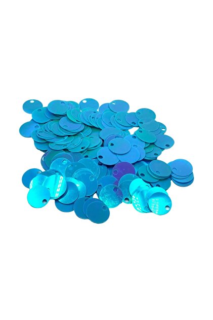 20 mm Süsleme Pulu, Elbise Pulu, Çanta Pulu, Payet Pul (110 Adet 20 Gram) Holografik Turkuaz