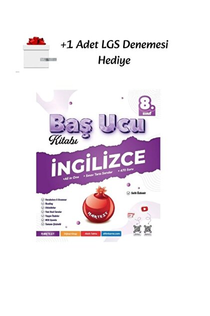 Nartest Yayınları Nartest LGS 8. Sınıf İngilizce Baş Ucu Kitabı +