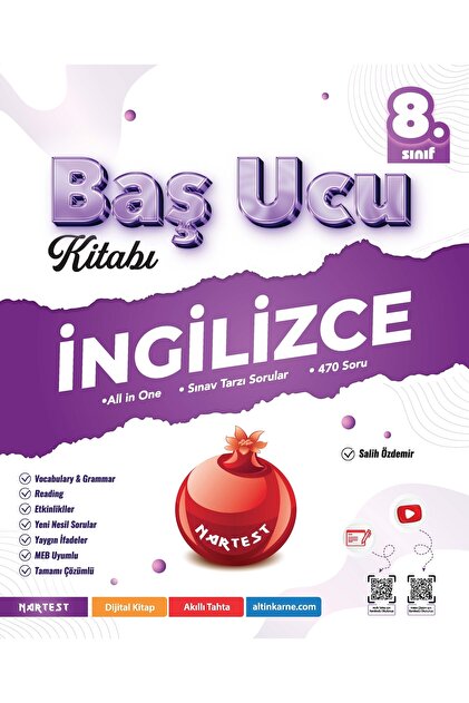 Nartest Yayınları Nartest LGS 8. Sınıf İngilizce Baş Ucu Kitabı +