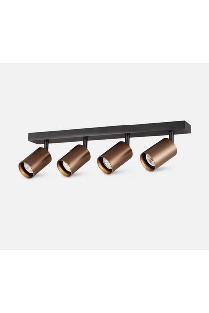 mylights Kahverengi Hareketli Başlık Siyah Metal Gövdeli LED Spot Tavan Avize Duvar Aplik Modern Tas