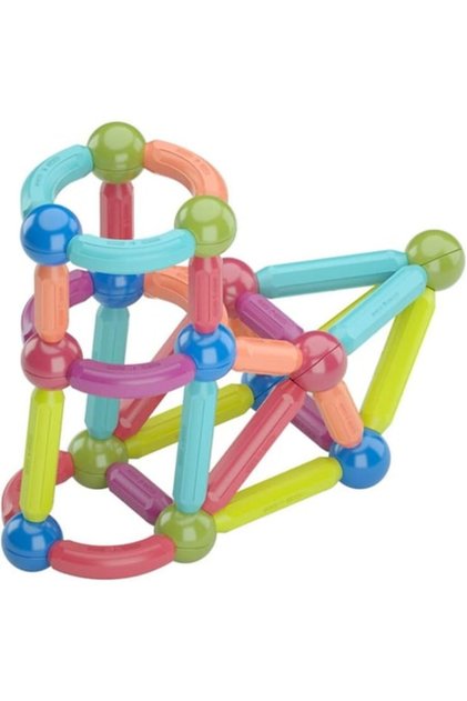 Set de construcție magnetică 3D interactiv pentru copii, educativ și creativ, 25 de piese, multicolor