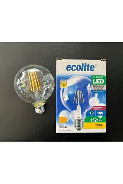 Ecolite 12 WATT ŞEFFAF CAM 4000 KELVİN ILIK BEYAZ 1521 LÜMEN