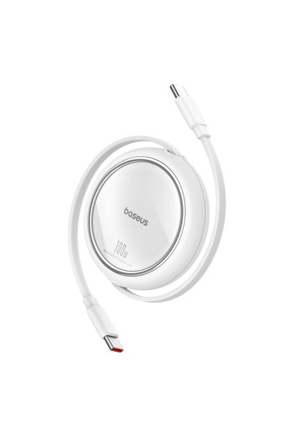 Cablu retractabil USB-C 100W Free2Draw Mini 1m alb