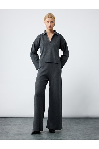 Comfortable Fit Long Palazzo Pants with Elastic Waist