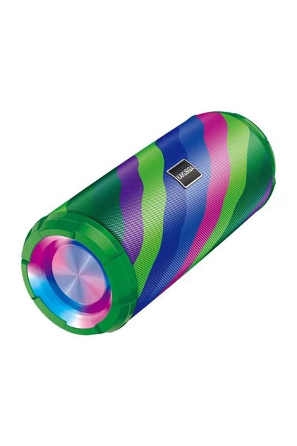 Φορητό ηχείο KSC-609, BT 5.0 + USB, πολύχρωμο LED, διάρκεια μπαταρίας 4 ωρών, πράσινο και πολύχρωμο