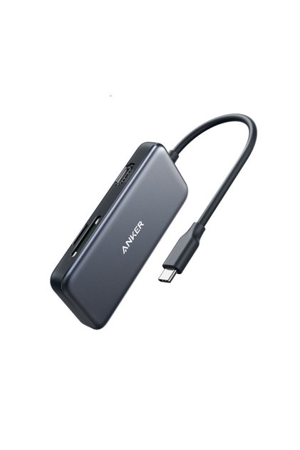 Hub USB 3.2 Gen 1 Tip-C Anker, 4K Ultra HD, MicroSD, SD, negru, 75g