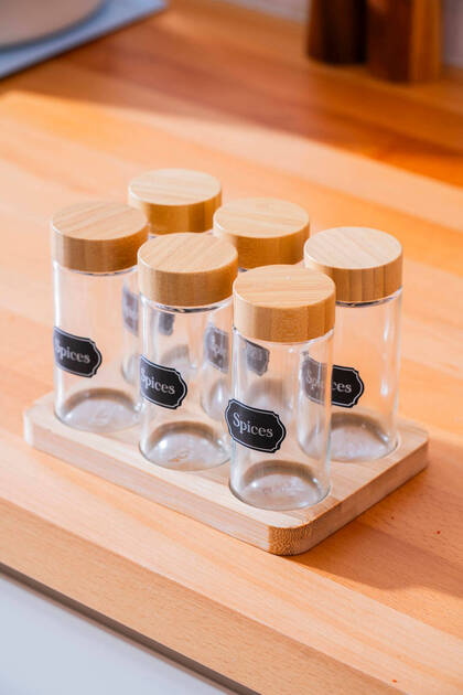 Calix Set of 6 Spice Rack with Stand
