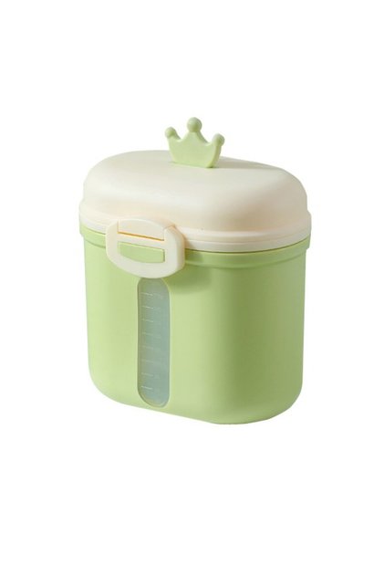 Cutie portabila pentru alimente solide si lapte praf Little Mom, cu capac dublu, inchidere etans, Li