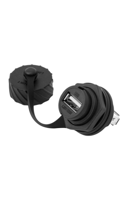 Conector tip USB 2.0, Mama, montabil, cu capac, IP67