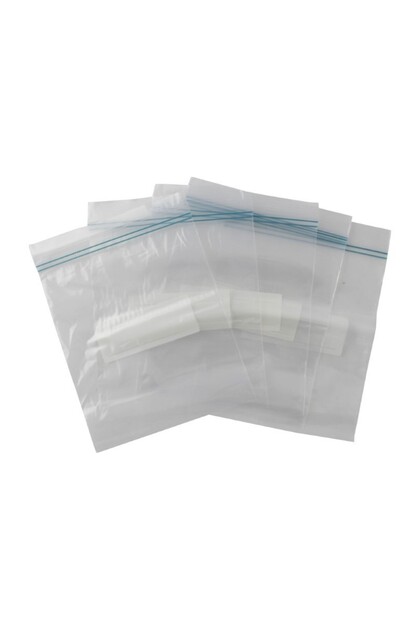 Set de pungi reutilizabile și resigilabile, transparente, cu fermoar ziplock, 17,5x20 cm, plastic, 50 buc