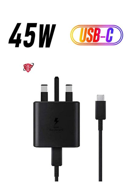 Samsung 45W USB Type C UK Travel Adaptor with Cable, EP-TA845XBEGGB