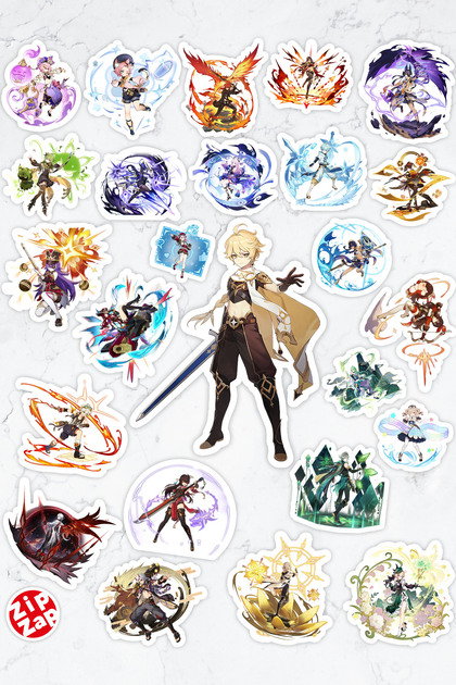 Genshin Impact All Characters Video Game Phone Laptop Adhesive Foil Sticker Pack (99 Pcs)