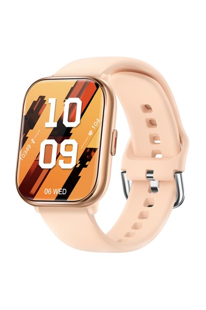 Ceas Smartwatch Unisex TWINKLER TKY-KT73S, 1.85" AMOLED, BT 5.3, FitCloudPro, Silicon, Gold