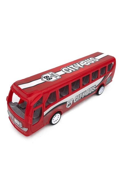Пластмасова играчка автобус, 25x7 см, многоцветна, M1