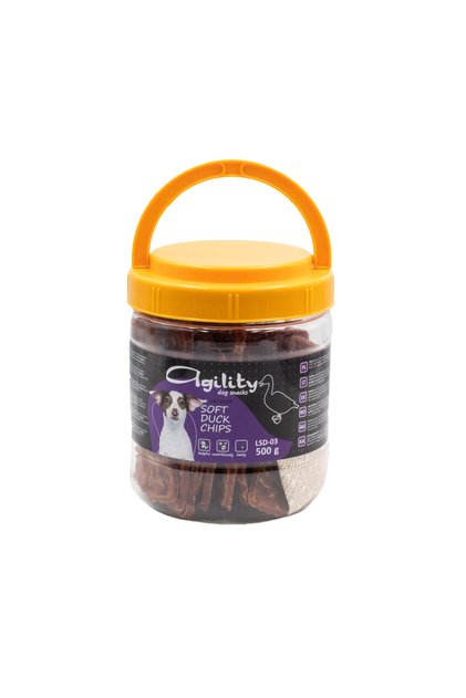 Recompense pentru caini Agility, chipsuri moi de rata, 500g