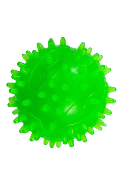 Jucarie din cauciuc pentru caini, forma de Minge cu Tepi, 4 CM, verde