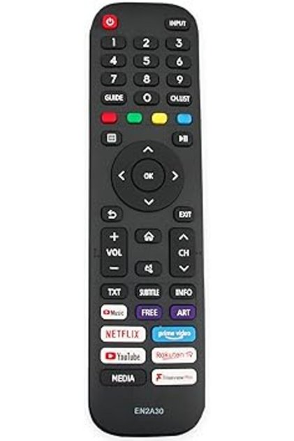 EN2A30 Remote for Hisense TV 55A7300F 43A7340F 50A7300F 65AE7210F 43A7500F