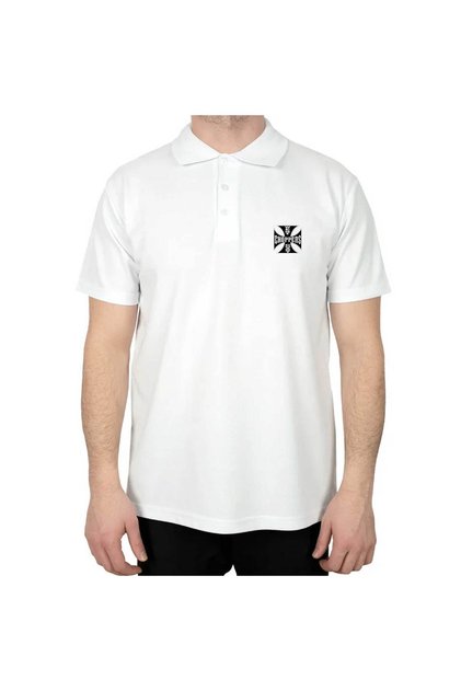 Polo Neck West Coast Choppers White T-Shirt