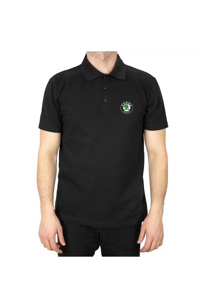 Polo Neck Skoda Auto Black T-Shirt