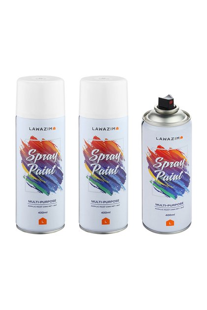 Spray Paint Set of 3 - Quick-Dry Multi-Surface Paint for Wood Metal Plastic DIY Use