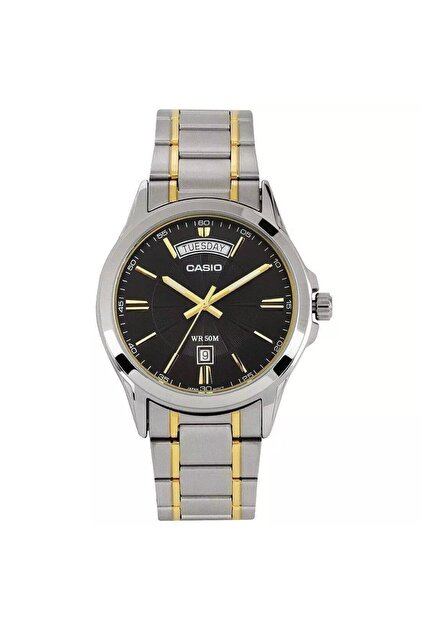 Mtp 1381g Casio Two Tone Watch Casio Enticer Men MTP-SN8YSG-2B Analog Blue Dial Watch (A2517)