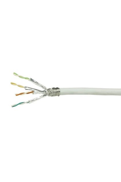 ROLA CABLU S/FTP Cat6, cupru-aluminiu, 100 m, alb, AWG23, dublu ecranat