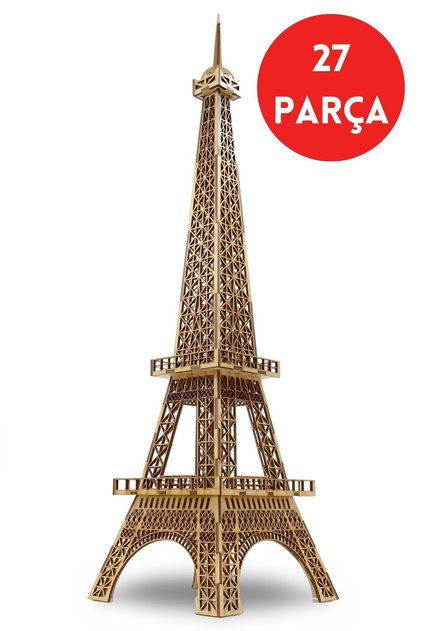 Ahşap Eyfel Kulesi Maketi - Dekoratif Eyfel Kulesi Puzzle – Ahşap 3D Maket Seti